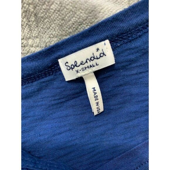 Splendid Womens Solid Navy Blue Oversized Short Sleeve Top T Shirt Xs - Picture 6 of 7